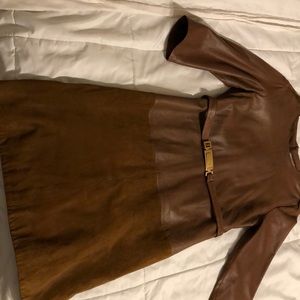 Leather/suede dress